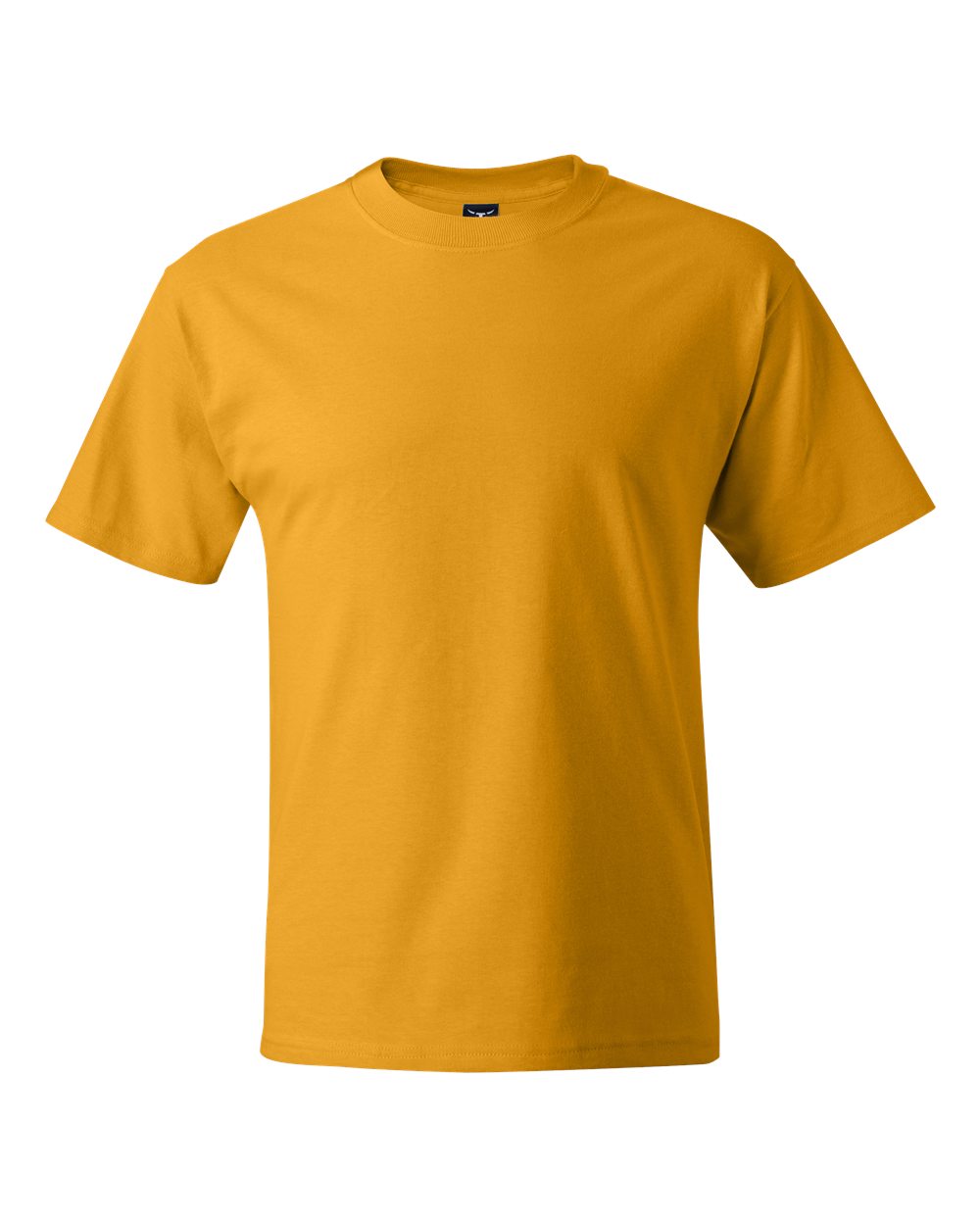 Hanes 5180 Beefy-T-Shirt - Cotton T-Shirt in Gold size Medium | Ringspun