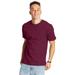 Hanes 5180 Beefy-T-Shirt - Cotton T-Shirt in Maroon size Small