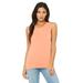 Bella + Canvas B8803 Women's Flowy Scoop Muscle Tank Top in Sunset size Large | Ringspun Cotton 8803, BC8803
