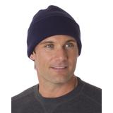 Bayside BA3825 Acrylic Knit Cuff Beanie Hat in Navy Blue 3825