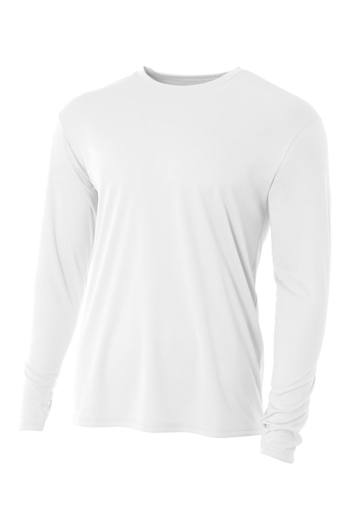 A4 NB3165 Youth Performance Crew in White size Large | Polyester A4NB3165