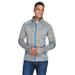 North End 88697 Men's Flux MÃ©lange Bonded Fleece Jacket in Platnm/Olympic Blue size 3XL | Polyester