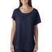 Next Level 6760 Women's Triblend Dolman T-Shirt in Vintage Navy Blue size XL NL6760