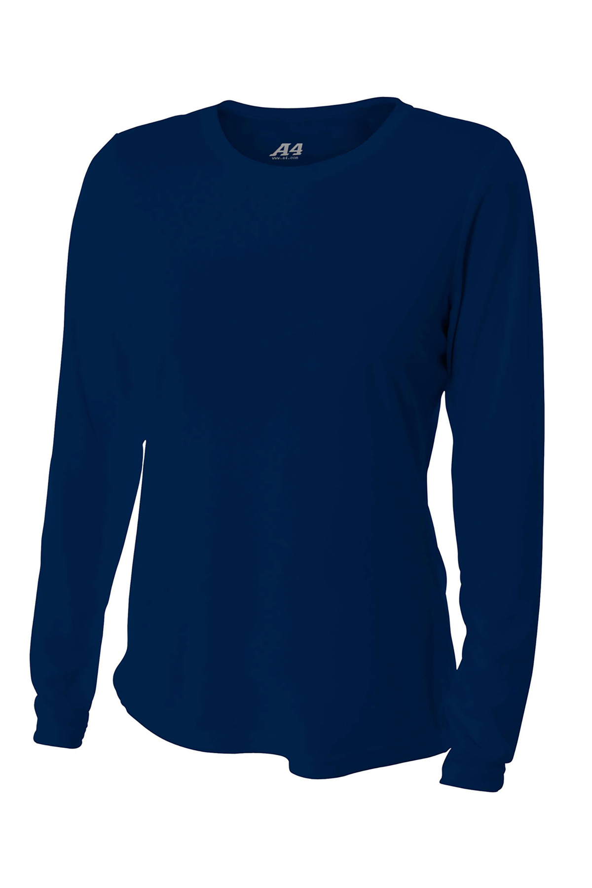 A4 NW3002 Women's Womens Performance Crew in Navy Blue size Medium | Polyester A4NW3002