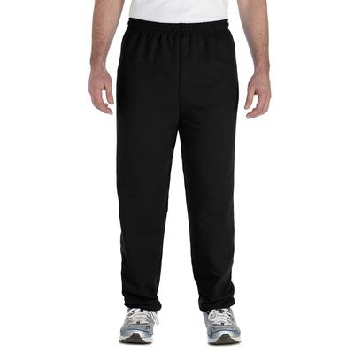 Gildan G182 Adult Heavy Blend 8 oz. 50/50 Sweatpants in Black size 2XL | Cotton Polyester 18200, G18200