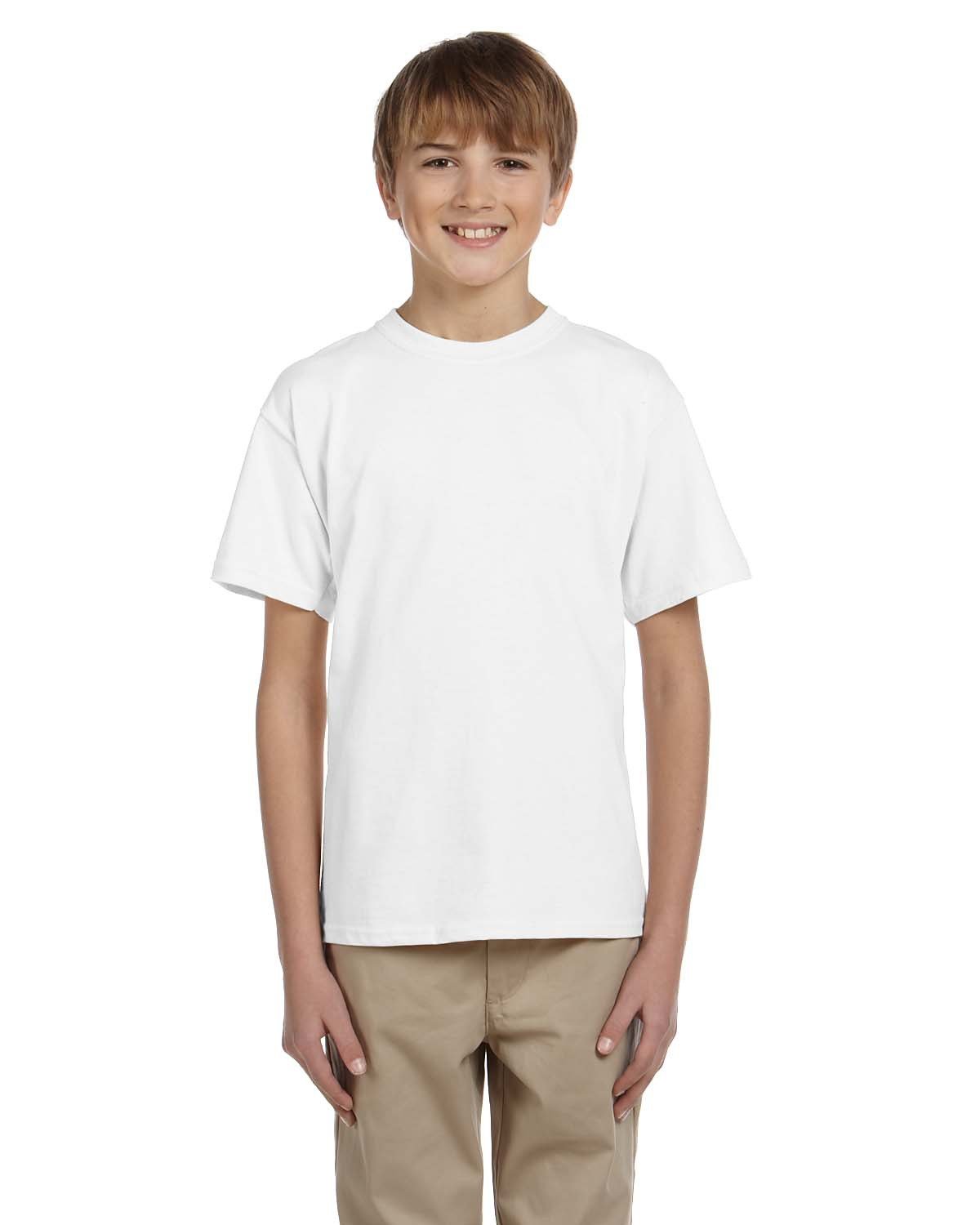 Gildan G200B Youth Ultra Cotton T-Shirt in White size Medium 2000B, G2000B