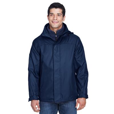 North End 88130 Adult 3-in-1 Jacket in Midnight Navy Blue size Medium