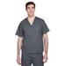 Harriton M897 Adult Restore 4.9 oz. Scrub Top in Dark Charcoal size Large | Cotton/Polyester Blend