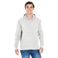 J America JA8871 Adult Triblend Pullover Fleece Hooded Sweatshirt in White size 2XL 8871