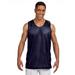 A4 NF1270 Athletic Men's Reversible Mesh Tank Top in Navy Blue/White size 2XL | Polyester A4NF1270