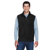 CORE365 88191 Men's Journey Fleece Vest in Black size Large