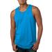 Next Level 3633 Men's Cotton Tank Top in Turquoise size Large | Ringspun NL3633