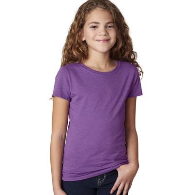 Next Level 3712 Youth Princess CVC T-Shirt in Purple Berry size XL | Ringspun Cotton NL3712