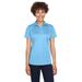 UltraClub 8425L Women's Cool & Dry Sport Performance Interlock Polo Shirt in Columbia Blue size 2XL | Polyester