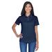 UltraClub 8445L Women's Cool & Dry Stain-Release Performance Polo Shirt in Navy Blue size XL | Polyester