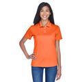 UltraClub 8445L Women's Cool & Dry Stain-Release Performance Polo Shirt in Orange size Medium | Polyester