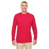 UltraClub 8622 Men's Cool & Dry Performance Long-Sleeve Top in Red size 3XL | Polyester