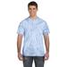 Tie-Dye CD101 Adult 5.4 oz. Cotton Spider T-Shirt in Baby Blue size Medium 1000, CD100, T1000