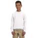 Gildan G180B Youth Heavy Blend 8 oz. 50/50 Fleece Crew T-Shirt in White size Small 18000B