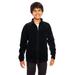 Team 365 TT90Y Youth Campus Microfleece Jacket in Black size Medium | Polyester