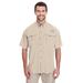 Columbia 7047 Men's Bahama II Short-Sleeve Shirt in Fossil size Small | Cotton/Nylon Blend 101165