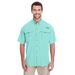 Columbia 7047 Men's Bahama II Short-Sleeve Shirt in Gulf Stream size Small | Cotton/Nylon Blend 101165