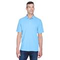 UltraClub 8445 Men's Cool & Dry Stain-Release Performance Polo Shirt in Columbia Blue size Large | Polyester