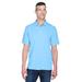 UltraClub 8445 Men's Cool & Dry Stain-Release Performance Polo Shirt in Columbia Blue size Large | Polyester