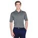 UltraClub 8610 Men's Cool & Dry 8-Star Performance Interlock Polo Shirt in Charcoal size Large | Polyester