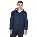 UltraClub 8915 Adult Fleece-Lined Hooded Jacket in Navy Blue size 3XL | Nylon