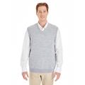 Harriton M415 Men's Pilbloc V-Neck Sweater Vest in Grey Heather size 3XL | Acrylic Blend