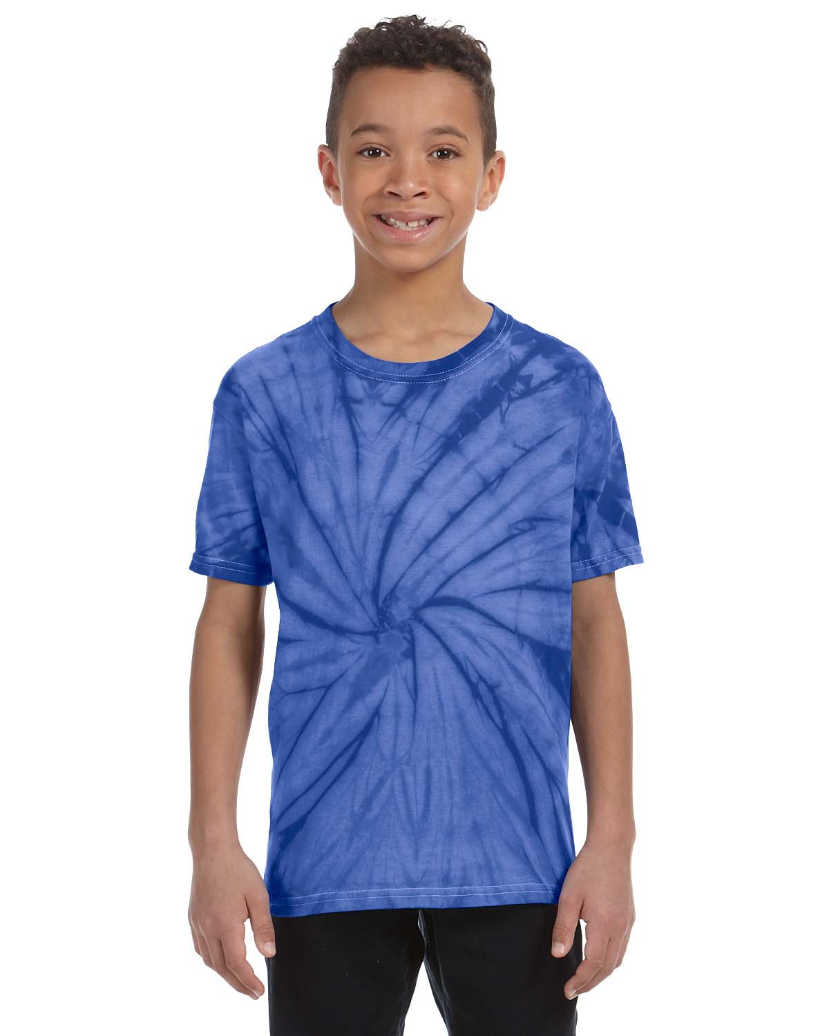 Tie-Dye CD101Y Youth 5.4 oz. Cotton Spider T-Shirt in Royal Blue size Medium 1000Y, CD100Y, T1000Y