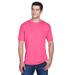 UltraClub 8420 Athletic Men's Cool & Dry Sport Performance Interlock T-Shirt in Heliconia size Medium | Polyester