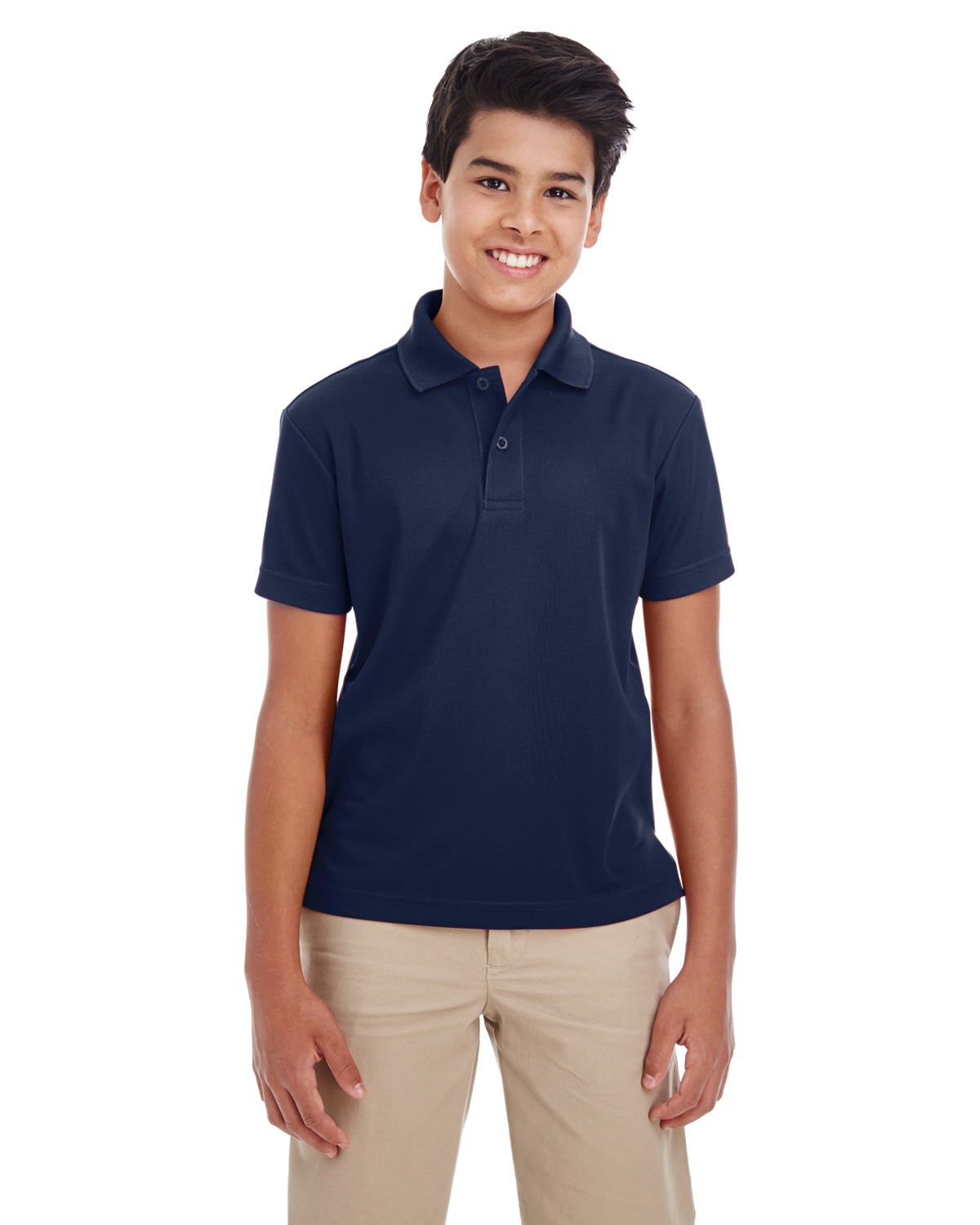 CORE365 88181Y Youth Origin Performance Piqué Polo Shirt in Classic Navy Blue size Large | Polyester