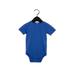 Bella + Canvas 100B Infant Jersey Short-Sleeve One-Piece Top in True Royal Blue size 12-18MOS | Cotton B100B