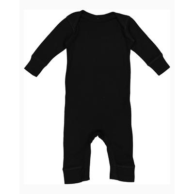 Rabbit Skins 4412 Infant Baby Rib Coverall in Black size 18MOS | Ringspun Cotton LA4412