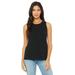 Bella + Canvas B6003 Women's Jersey Muscle Tank Top in Black size Small | Ringspun Cotton 6003, BC6003