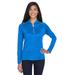 CORE365 CE401W Women's Kinetic Performance Quarter-Zip T-Shirt in True Royal/Carbon size 3XL | Polyester