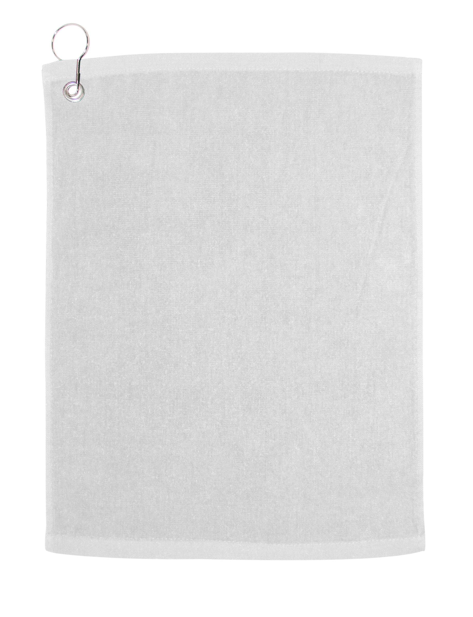 Carmel Towel Company C1518GH Crml 15 X18 Velour Twl W/Gr in White size ONE | Cotton C1518