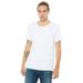 Bella + Canvas B3014 Men's Jersey Raw Neck T-Shirt in White size Large | Cotton 3014