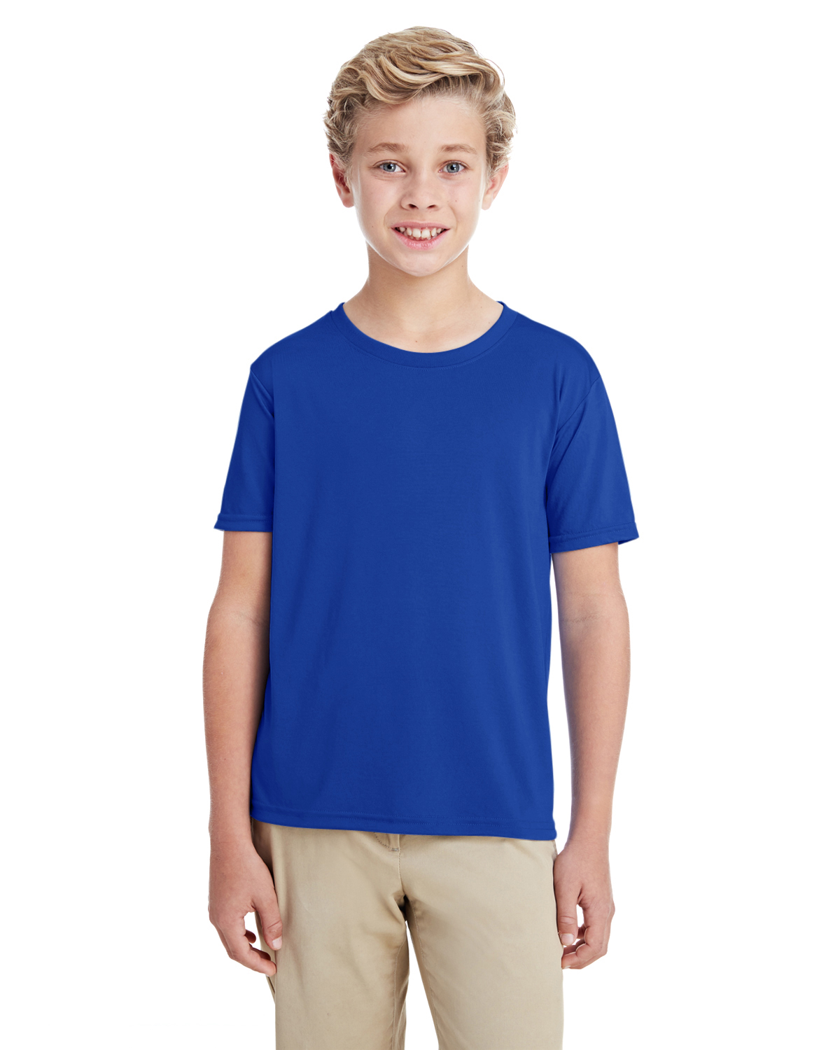 Gildan G460B Youth Performance Core Top in Royal Blue size XL | Polyester 46000B, G46000B
