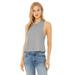 Bella + Canvas 6682 Women's Racerback Cropped Tank Top in Heather size XL | Cotton/Polyester Blend B6682, BC6682