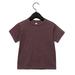 Bella + Canvas 3001T Toddler Jersey Short-Sleeve T-Shirt in Heather Maroon size 2 | Cotton B3001T