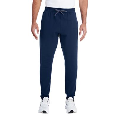 Jerzees 975MPR Adult Nublend Jogger Pant in J Navy Blue/Charcoal Grey size Medium | Cotton/Polyester Blend 975MP