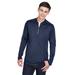CORE365 CE401 Men's Kinetic Performance Quarter-Zip T-Shirt in Classic Navy Blue/Carbon size XL | Polyester