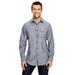 Burnside B8255 Men's Chambray Woven Shirt in Dark Denim size 2XL | Cotton/Polyester Blend 8255, BN8255