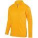 Augusta Sportswear AG5507 Adult Wicking Fleece Quarter-Zip Pullover T-Shirt in Gold size Large | Polyester/Spandex Blend 5507