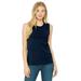 Bella + Canvas B6003 Women's Jersey Muscle Tank Top in Navy Blue size Medium | Ringspun Cotton 6003, BC6003