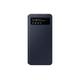 Samsung S View Smartphone Cover EF-EA415 für Galaxy A41, Handy-Hülle, stoßfest, Schutz Case, integriertes Sichtfenster schwarz