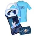 iQ-UV Kinder Schnorchelset 300 Snorkeling Set Youngster by Tusa, Turquoise, 140